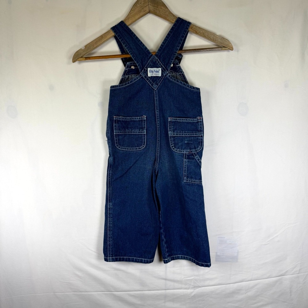 Vintage Big Mac by JCPenney Overalls Toddler Boys 3T Blue Denim Cotton Classic - Picture 5 of 8